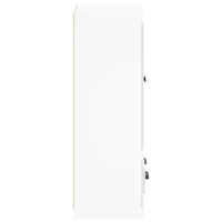 Credenza-Buffet-Armadio da cucina Bianca 60x35,5x103,5 cm in Legno Multistrato