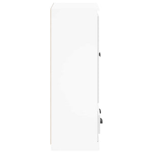 Credenza-Buffet-Armadio da cucina Bianca 60x35,5x103,5 cm in Legno Multistrato