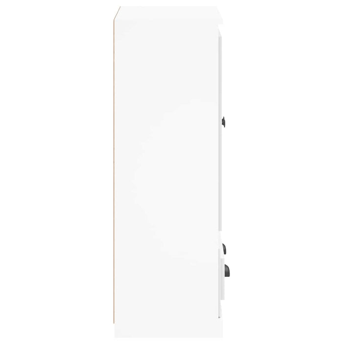 Credenza-Buffet-Armadio da cucina Bianca 60x35,5x103,5 cm in Legno Multistrato