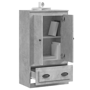 Credenza-Buffet-Armadio da cucina Grigio Cemento 60x35,5x103,5 cm in Legno Multistrato 835853