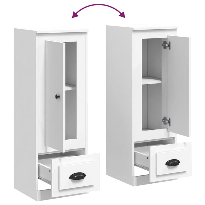 Credenza Bianca 36x35,5x103,5 cm in Legno Multistrato 816304