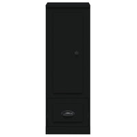 Credenza-Buffet-Armadio da cucina Nera 36x35,5x103,5 cm in Legno Multistrato 337574