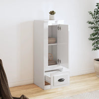 Credenza Bianco Lucido 36x35,5x103,5 cm in Legno Multistrato 816306
