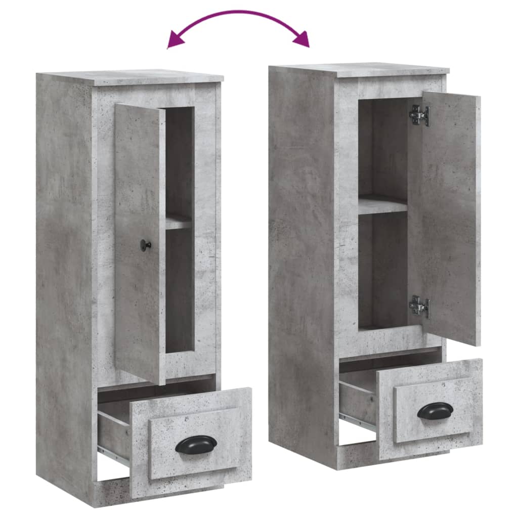 Credenza Grigio Cemento 36x35,5x103,5 cm in Legno Multistrato 816308