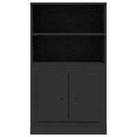 Credenza Nera 60x35,5x103,5 cm in Legno Multistrato 816313