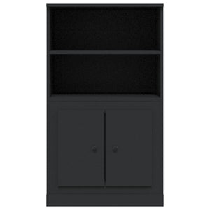 Credenza Nera 60x35,5x103,5 cm in Legno Multistrato 816313