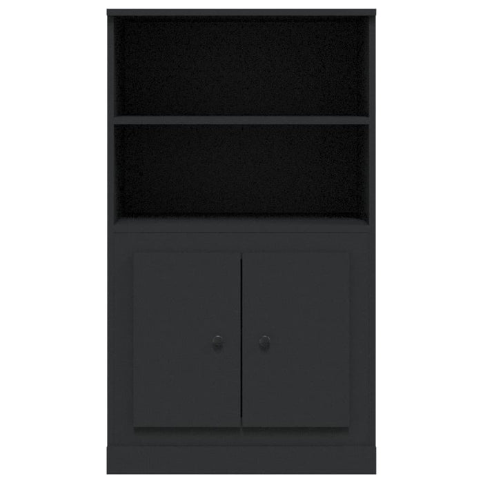 Credenza Nera 60x35,5x103,5 cm in Legno Multistrato 816313