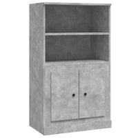 Credenza Grigio Cemento 60x35,5x103,5 cm in Legno Multistrato 816316