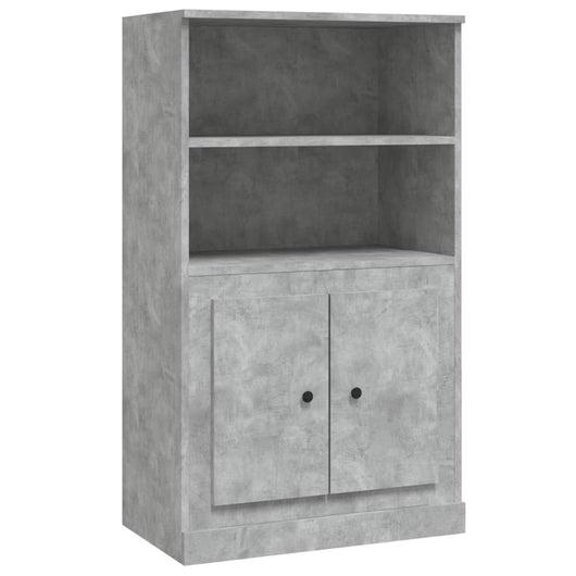 Credenza Grigio Cemento 60x35,5x103,5 cm in Legno Multistrato 816316