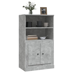 Credenza Grigio Cemento 60x35,5x103,5 cm in Legno Multistrato 816316
