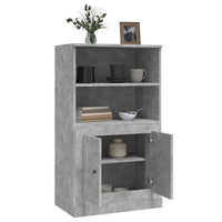 Credenza Grigio Cemento 60x35,5x103,5 cm in Legno Multistrato 816316