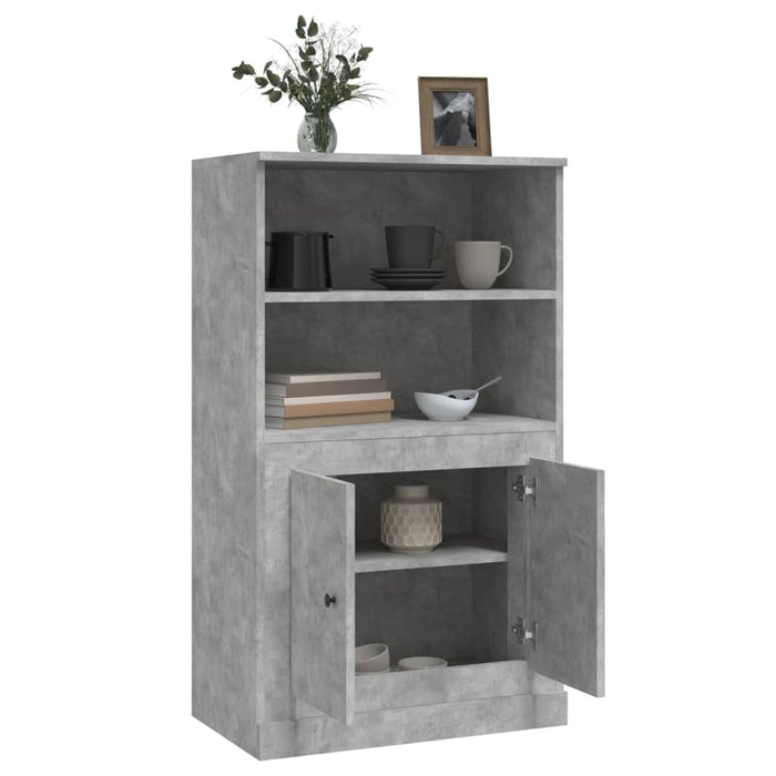 Credenza Grigio Cemento 60x35,5x103,5 cm in Legno Multistrato 816316