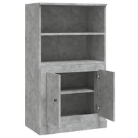 Credenza Grigio Cemento 60x35,5x103,5 cm in Legno Multistrato 816316