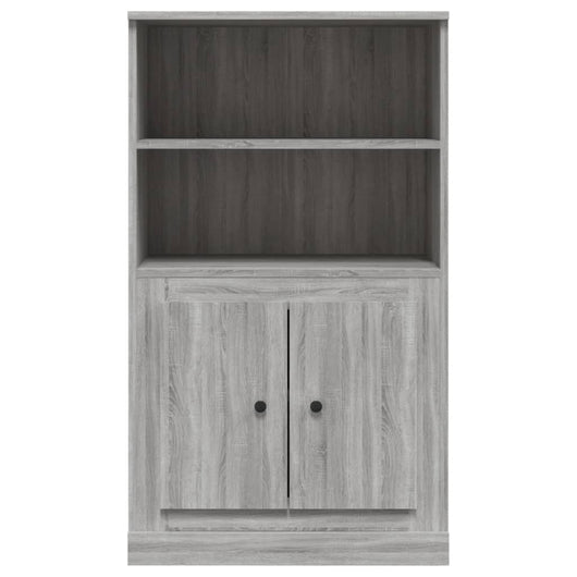 Credenza buffet cassettiera mobile contenitore organizer cucina soggiorno soggiorno alto sonoma 60 x 35,5 x 103,5 cm pannelli compositi grigio 02_0035378