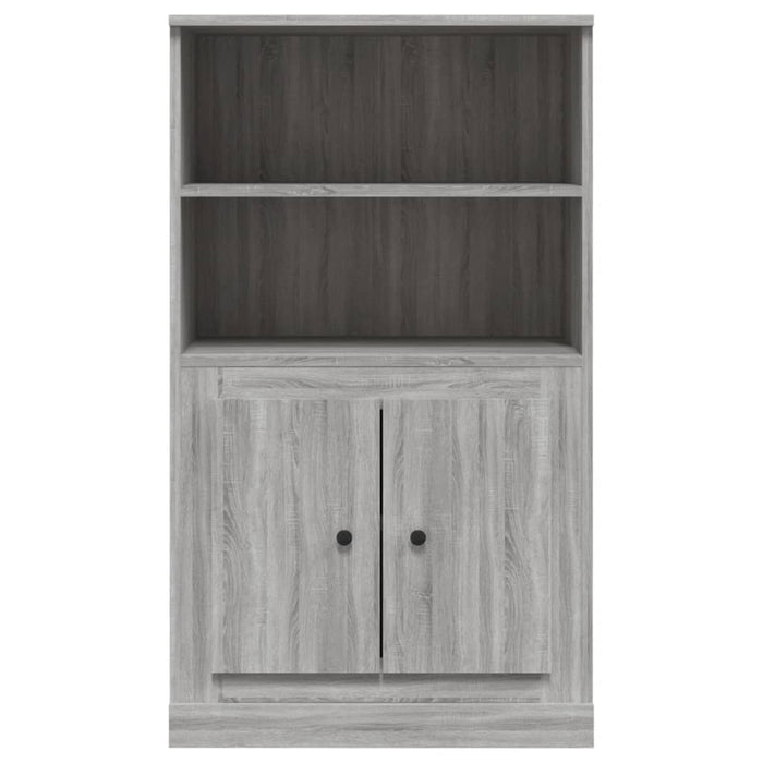 Credenza buffet cassettiera mobile contenitore organizer cucina soggiorno soggiorno alto sonoma 60 x 35,5 x 103,5 cm pannelli compositi grigio 02_0035378