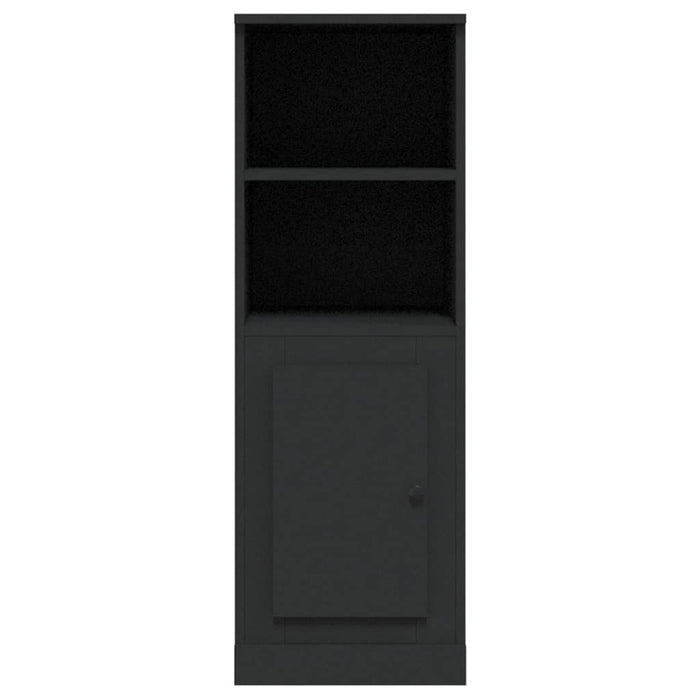 Credenza-Buffet-Armadio da cucina Nera 36x35,5x103,5 cm in Legno Multistrato 521778