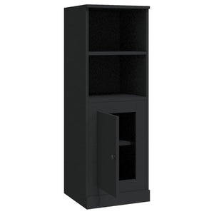 Credenza-Buffet-Armadio da cucina Nera 36x35,5x103,5 cm in Legno Multistrato 521778