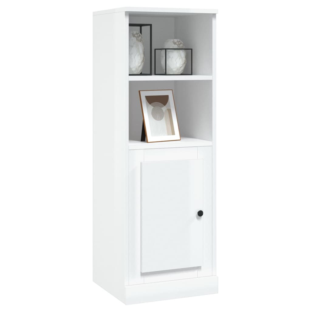 Credenza Bianco Lucido 36x35,5x103,5 cm in Legno Multistrato 816322