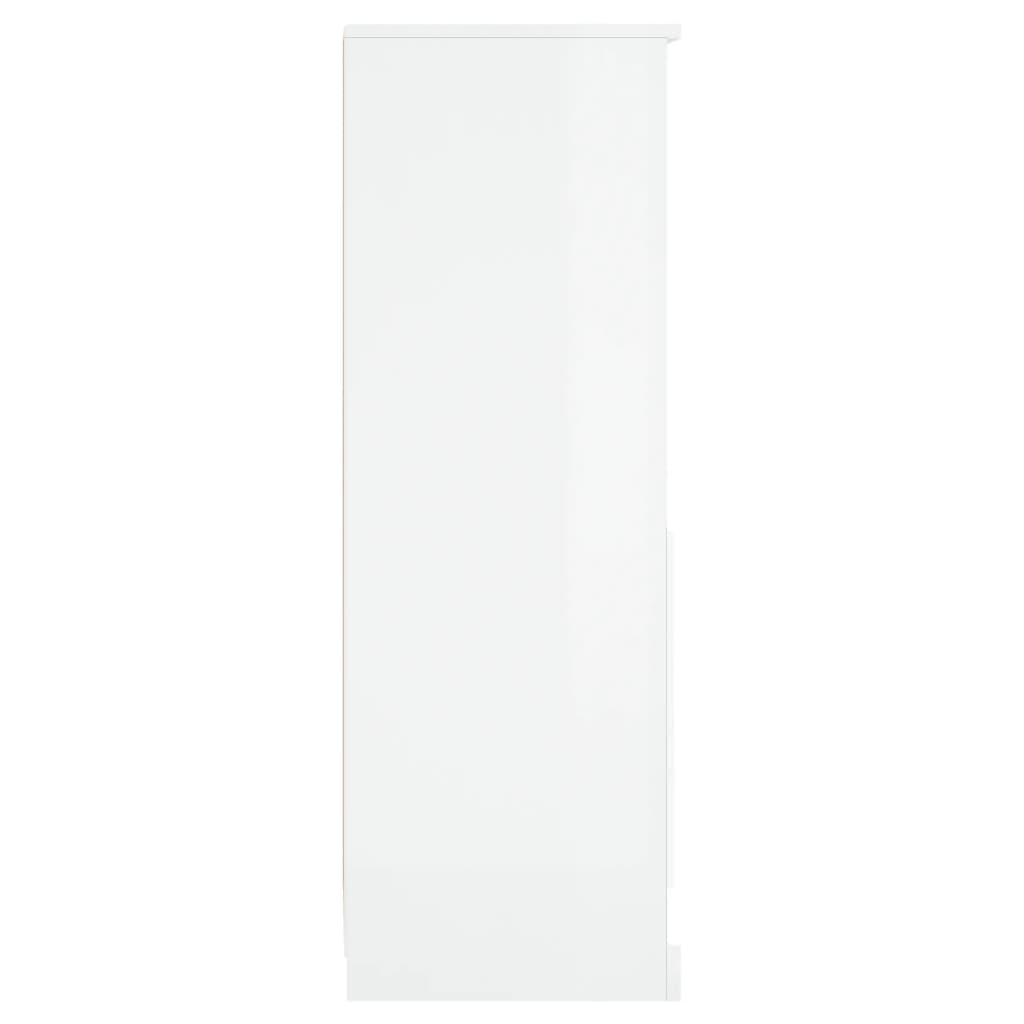 Credenza Bianco Lucido 36x35,5x103,5 cm in Legno Multistrato 816322