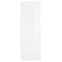 Credenza Bianco Lucido 36x35,5x103,5 cm in Legno Multistrato 816322