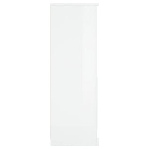 Credenza Bianco Lucido 36x35,5x103,5 cm in Legno Multistrato 816322