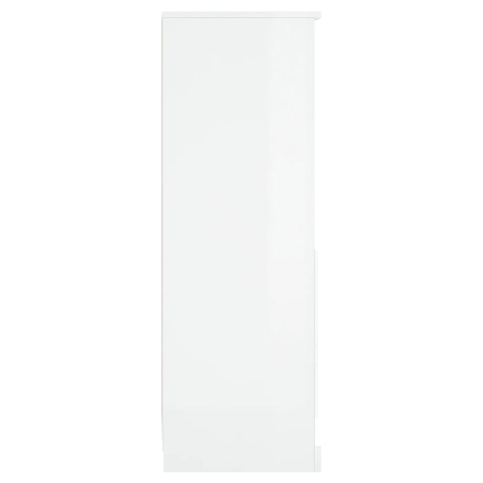 Credenza Bianco Lucido 36x35,5x103,5 cm in Legno Multistrato 816322