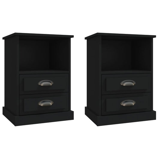 Comodini 2 pz Neri 43x36x60 cm 816331