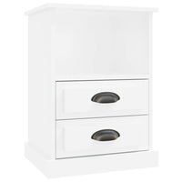 Comodini 2 pz-Set di 2 Tavolino da notte Bianco Lucido 43x36x60 cm