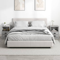 Comodini 2 pz-Set di 2 Tavolino da notte Grigio Cemento 43x36x60 cm