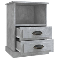 Comodini 2 pz-Set di 2 Tavolino da notte Grigio Cemento 43x36x60 cm