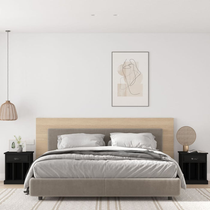 Comodini 2 pz Neri 43x36x50 cm 816347