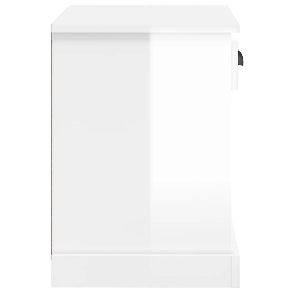 Comodini 2 pz Bianco Lucido 43x36x50 cm 816349