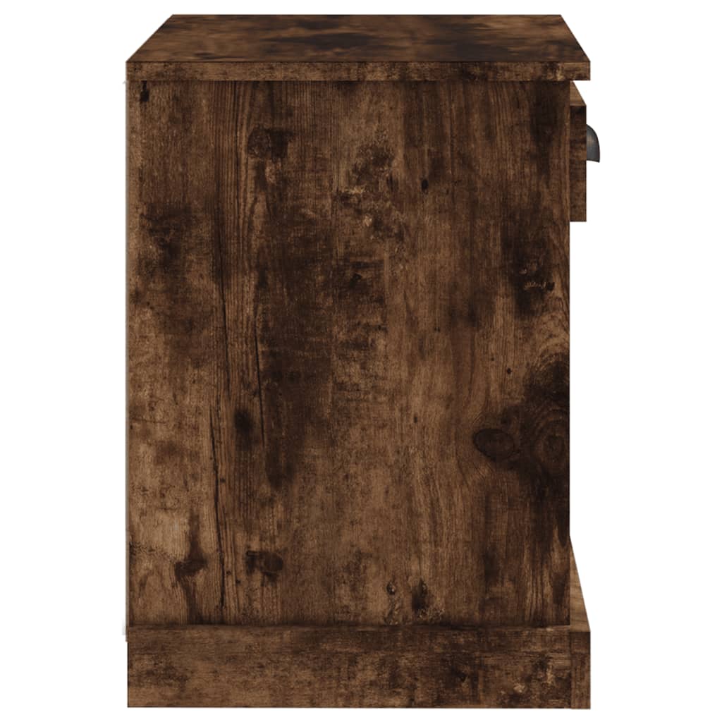 Comodini 2pz Rovere Fumo 43x36x50 cm 816355