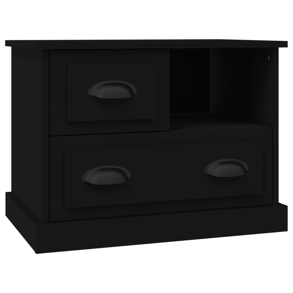 Comodino Nero 60x39x45 cm 816361