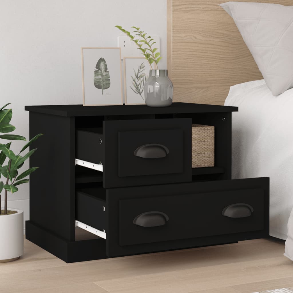 Comodino Nero 60x39x45 cmcod mxl 105883