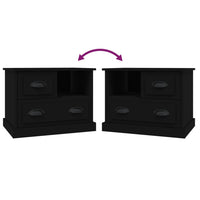 Comodino Nero 60x39x45 cm 816361