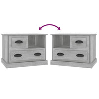 Comodino Grigio Cemento 60x39x45 cm 816364