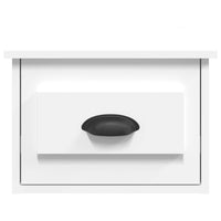 Comodino a Parete-Tavolino da notte sospeso Bianco 41,5x36x28 cm
