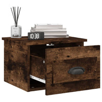 Comodino a Parete Rovere Fumo 41,5x36x28 cm 816386