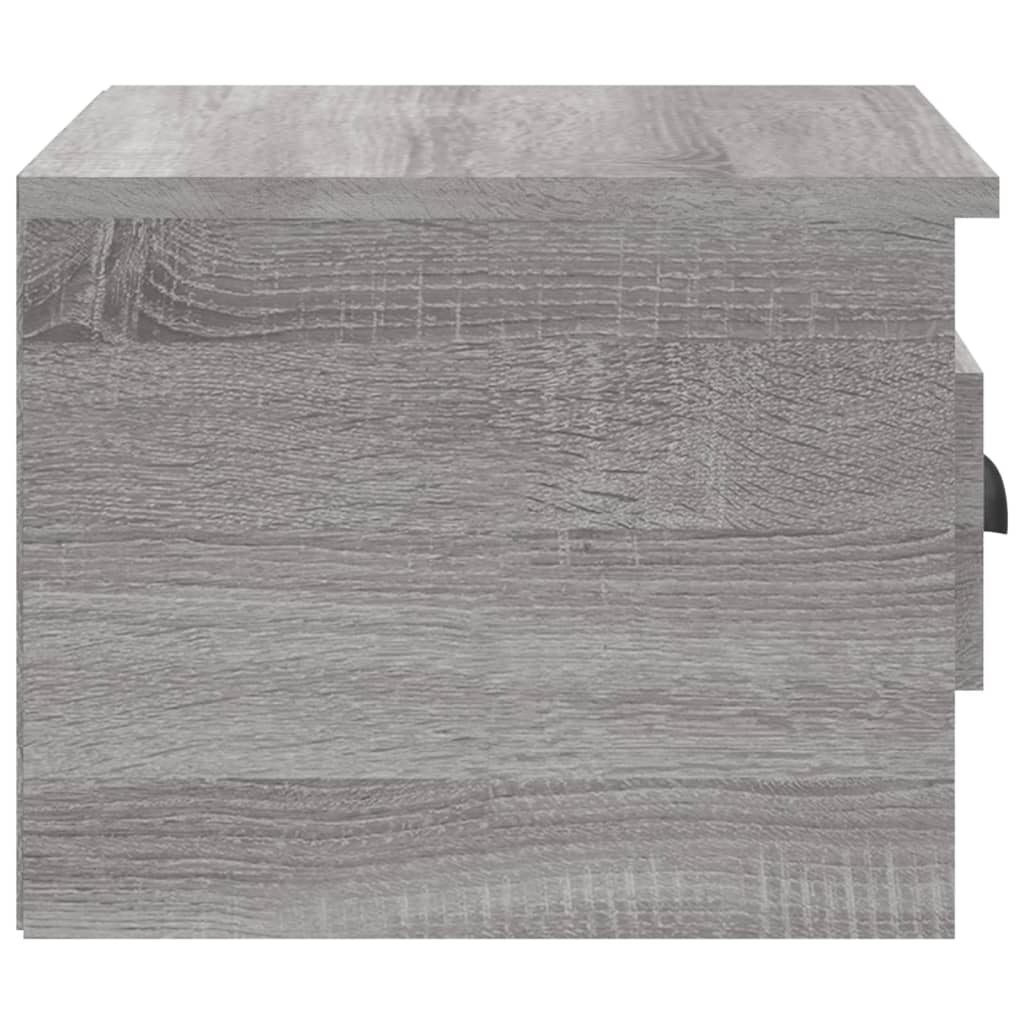 Comodini a Parete 2 pz-Set di 2 Tavolino da notte Grigio Sonoma 41,5x36x28 cm