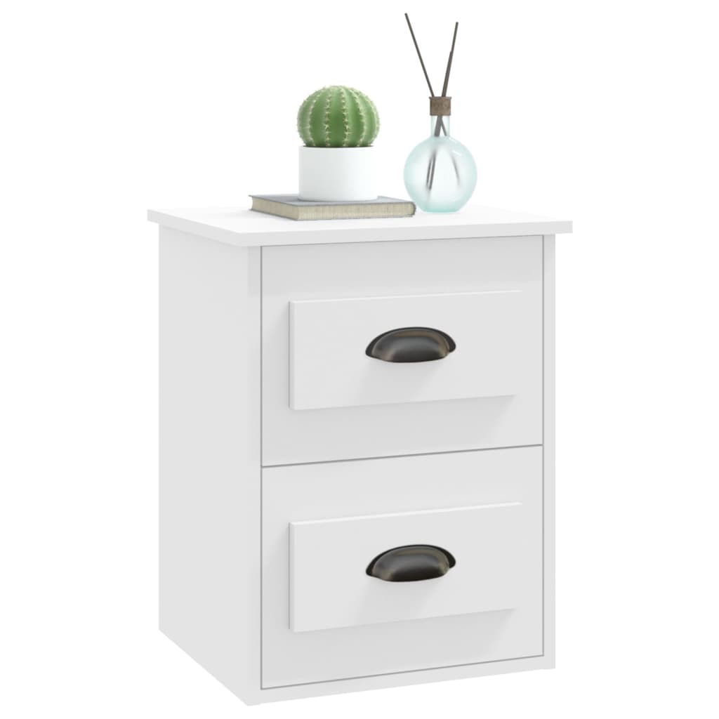 Comodino a Parete Bianco 41,5x36x53 cm 816392