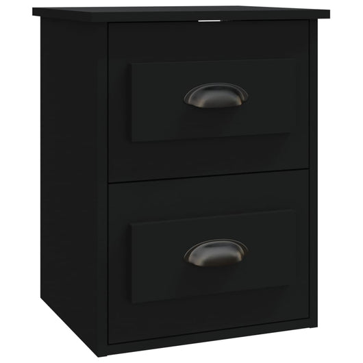 Comodino a Parete Nero 41,5x36x53 cm 816394