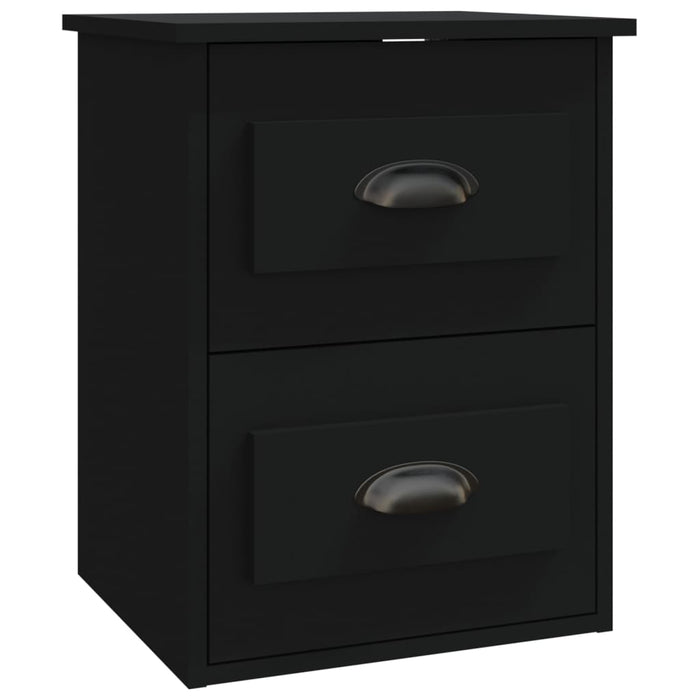 Comodino a Parete Nero 41,5x36x53 cm 816394