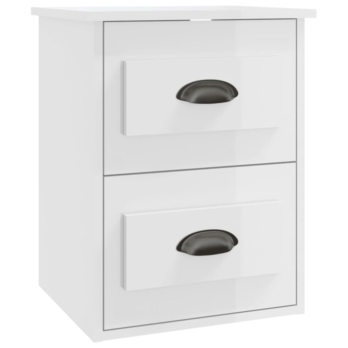 Comodino a Parete Bianco Lucido 41,5x36x53 cmcod mxl 97380