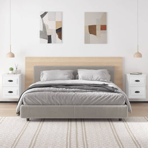 Comodini a Parete 2 pz-Set di 2 Tavolino da notte Bianco Lucido 41,5x36x53 cm