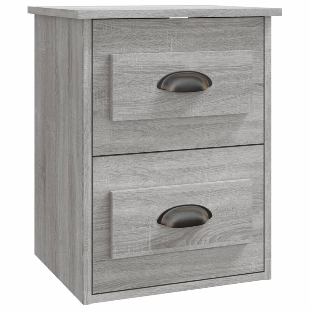 Comodino a Parete Grigio Sonoma 41,5x36x53 cm 816404
