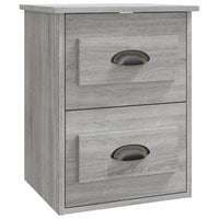 Comodino a Parete Grigio Sonoma 41,5x36x53 cm 816404