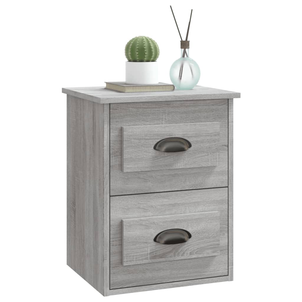 Comodino a Parete Grigio Sonoma 41,5x36x53 cm 816404