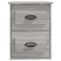 Comodino a Parete Grigio Sonoma 41,5x36x53 cm 816404