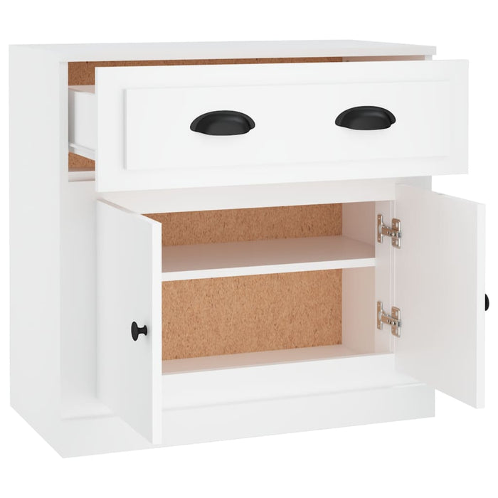 Credenza Bianca 70x35,5x67,5 cm in Legno Multistrato 816424